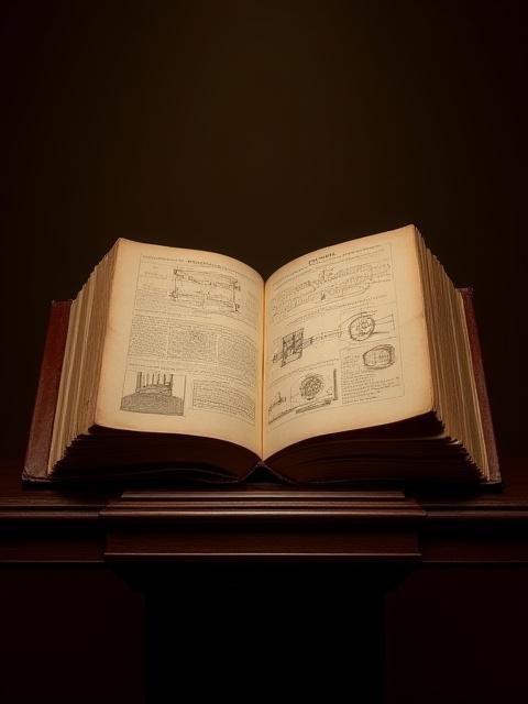 Volumen antiguo, encuadernado en cuero, titulado 'Opticks' de Isaac Newton.